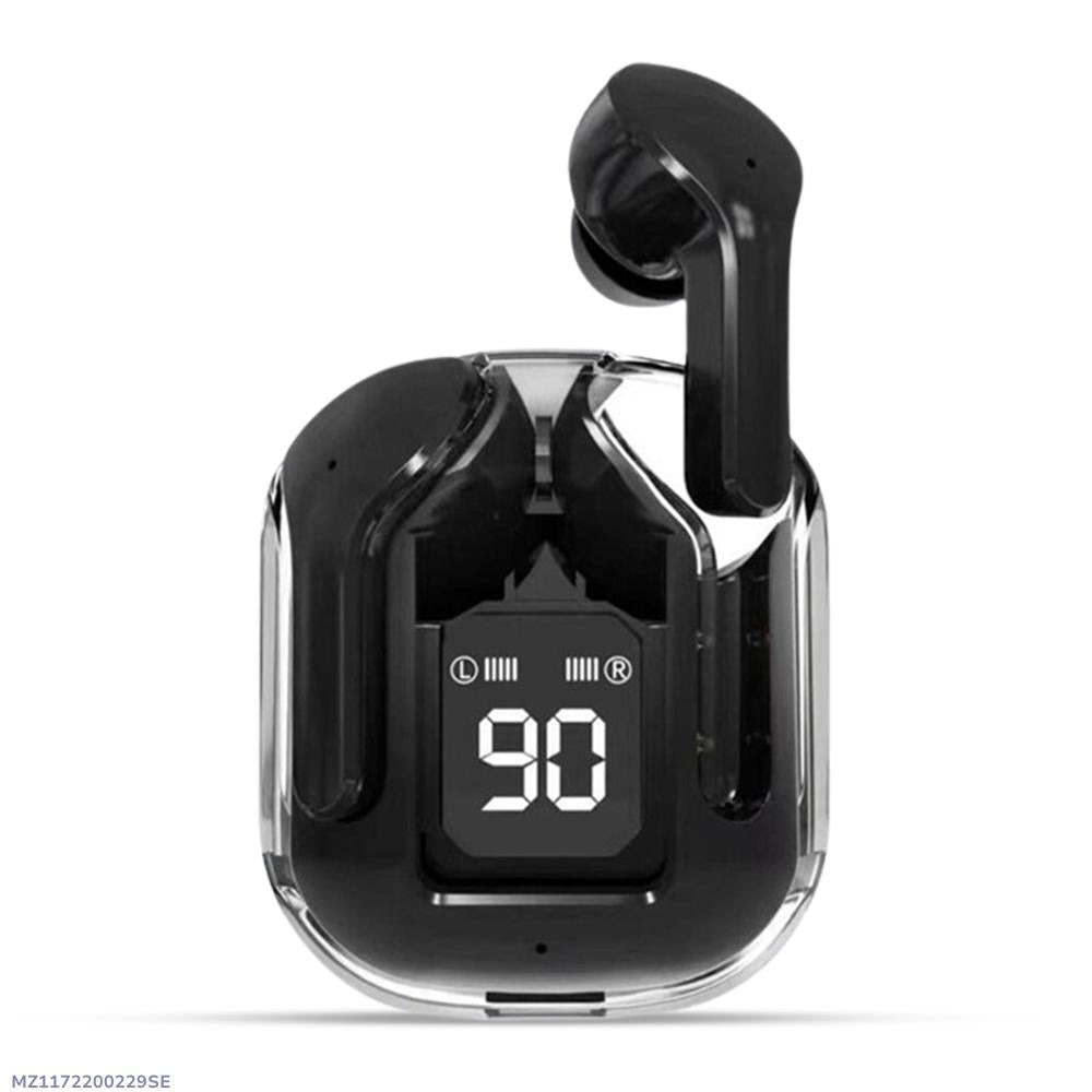 Black Noise-Cancelling Earbuds with Charging Case