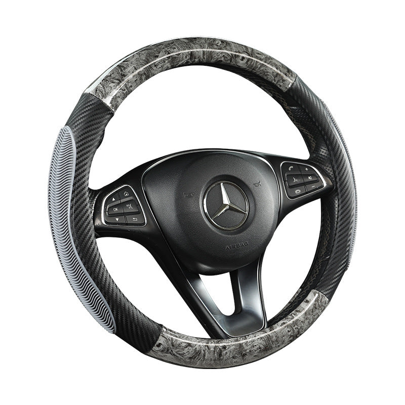 Wood Grain Steering Wheel Cover Breathable Non-Slip Durable