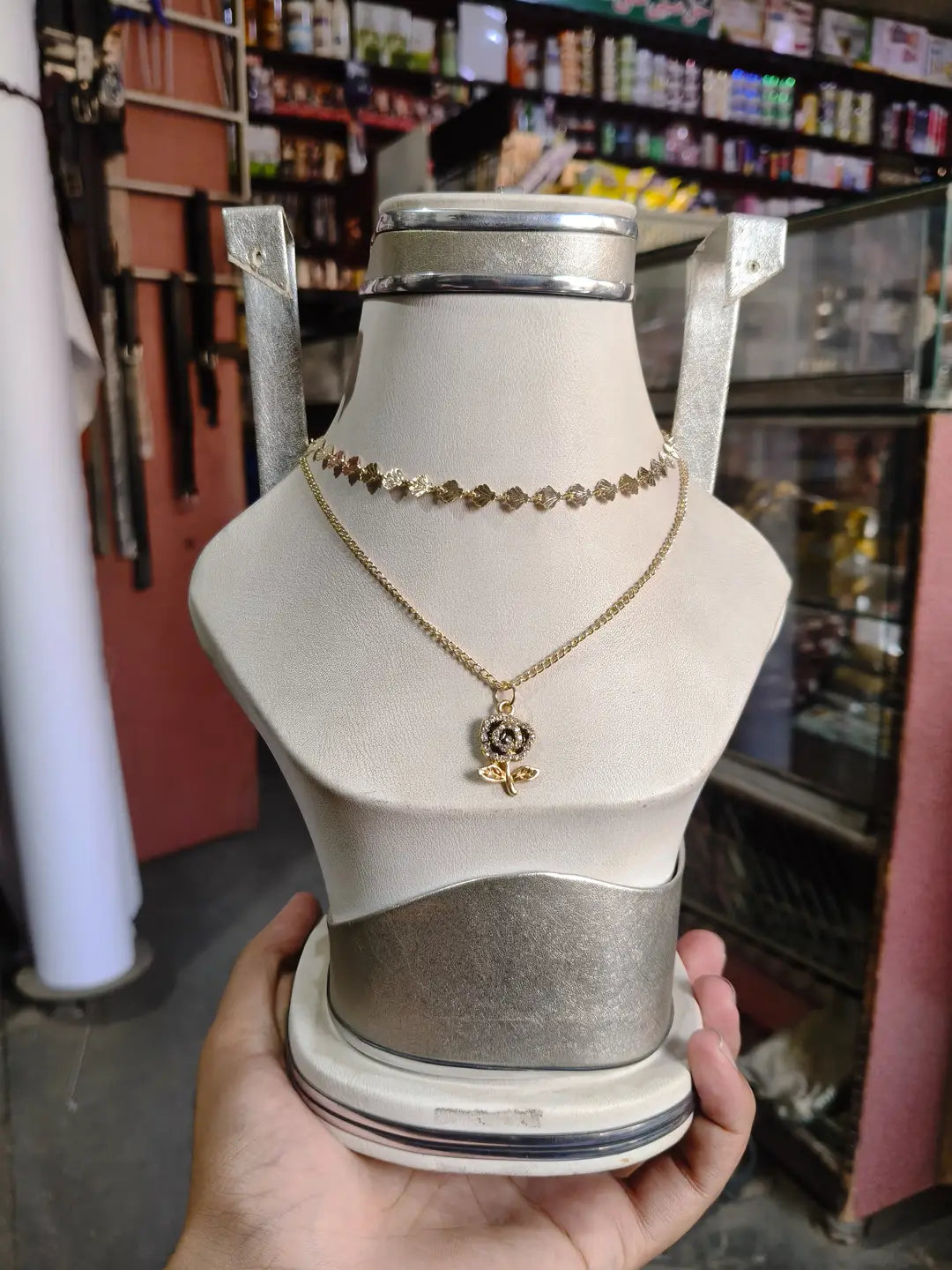 Premium Quality 2 Layered Chain Women And Girls Pendant Set