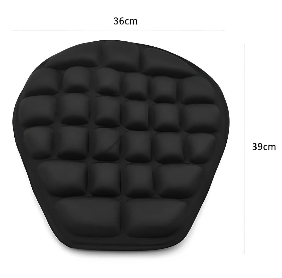 Premium Motorbike Seat Cushion Black Foam Anti-Slip