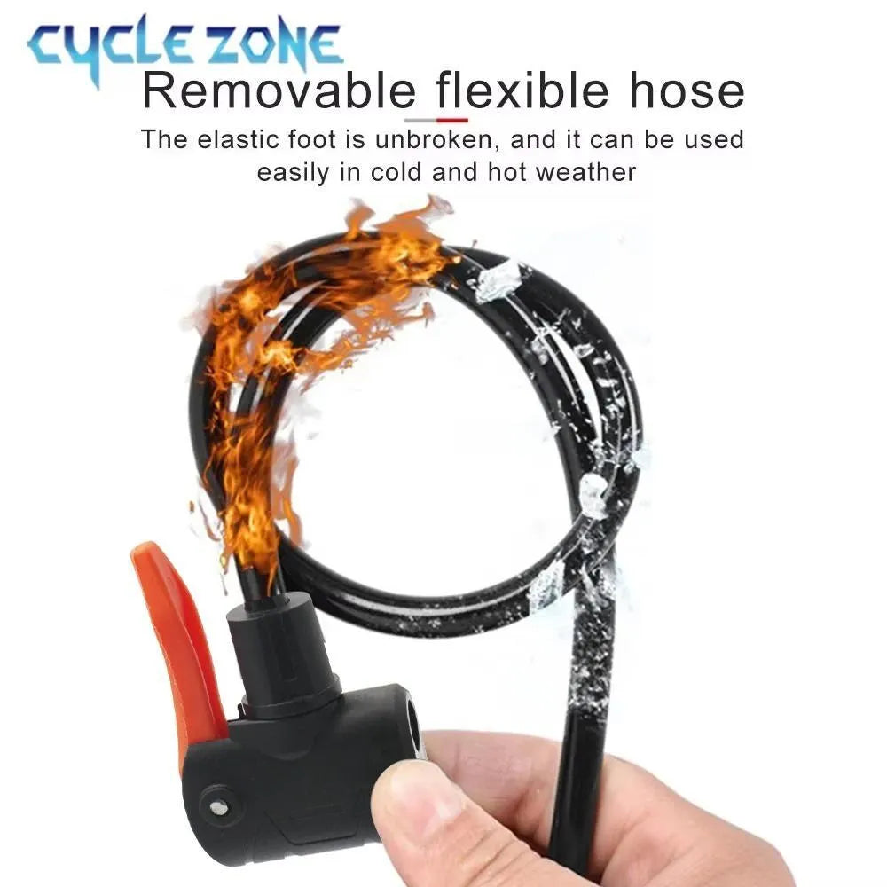 Portable Air Pump with Gauge & French Handle