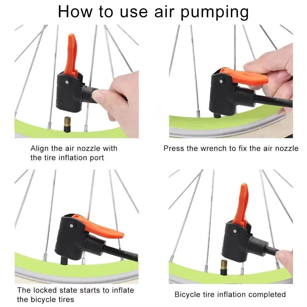 Portable Air Pump with Gauge & French Handle