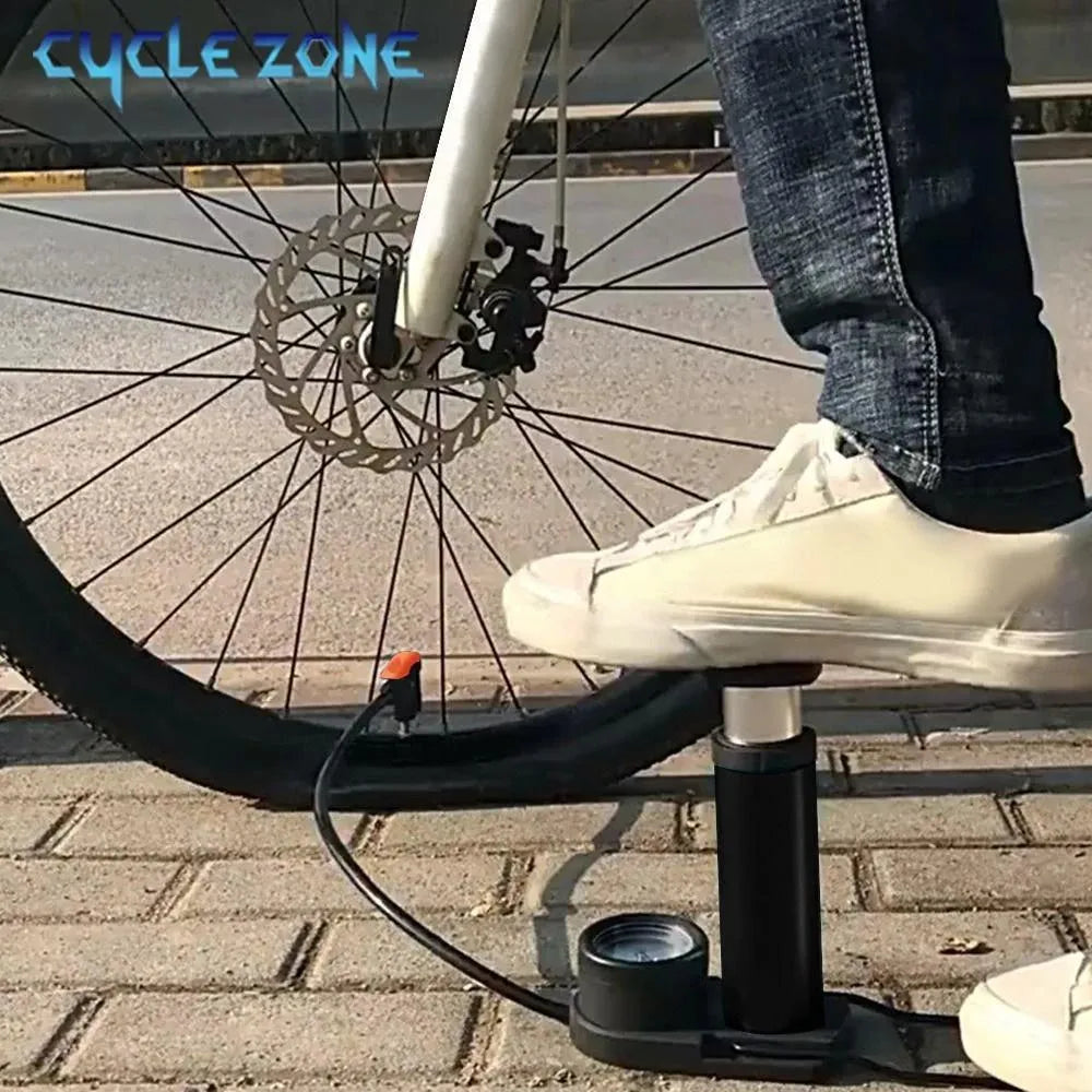 Portable Air Pump with Gauge & French Handle