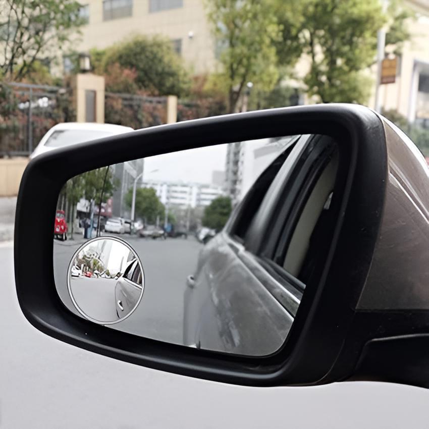 2 Pcs Adjustable Blind Spot Mirror Black Universal Fit