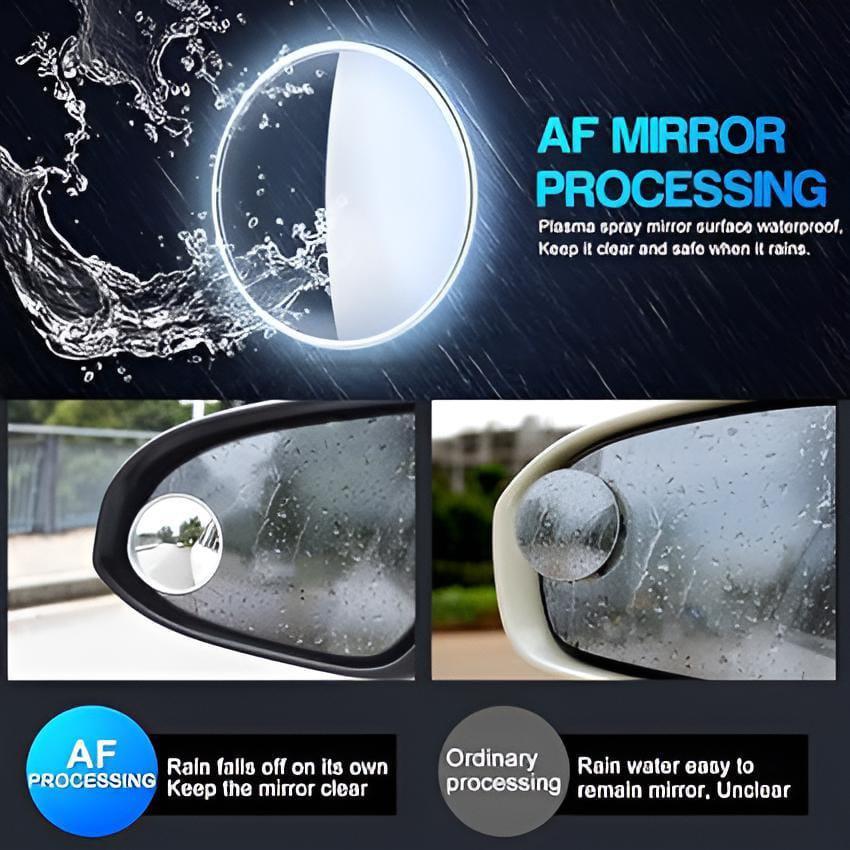 2 Pcs Adjustable Blind Spot Mirror Black Universal Fit