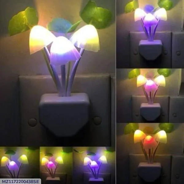 Rechargeable Mushroom LED Night Light with Adjustable Colors