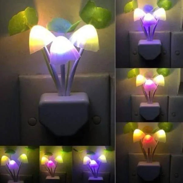 Rechargeable Mushroom LED Night Light with Adjustable Colors