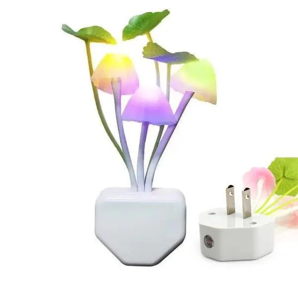 Rechargeable Mushroom LED Night Light with Adjustable Colors