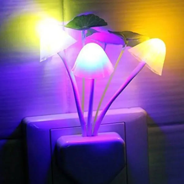 Rechargeable Mushroom LED Night Light with Adjustable Colors