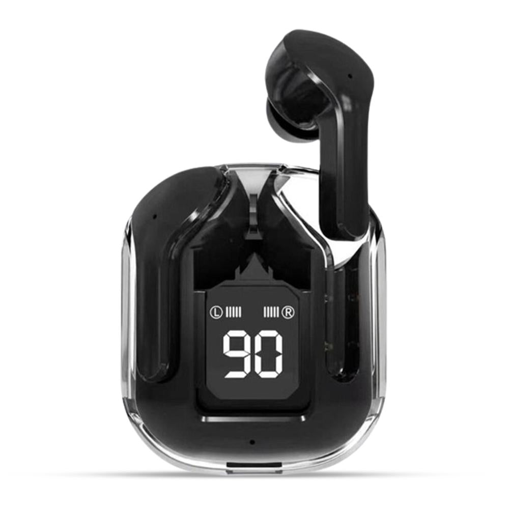 Black Noise-Cancelling Earbuds with Charging Case