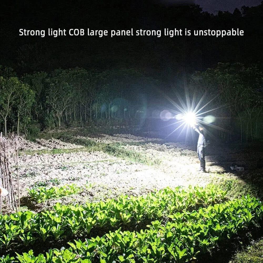 Rechargeable LED Torch Black ABS Hammer Magnet