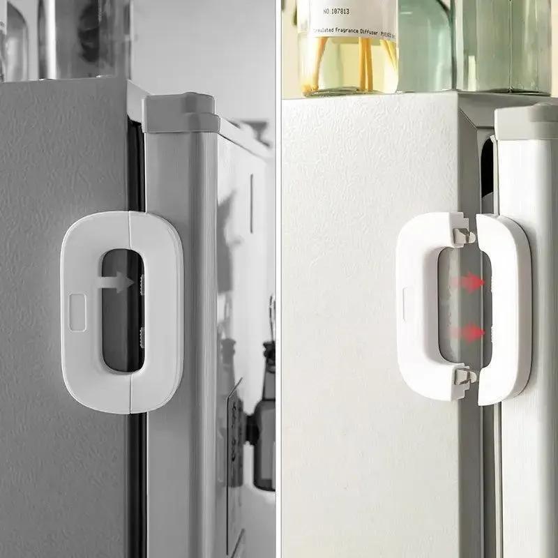 Modern Drawer Lock with One-Hand Operation Grey ABS