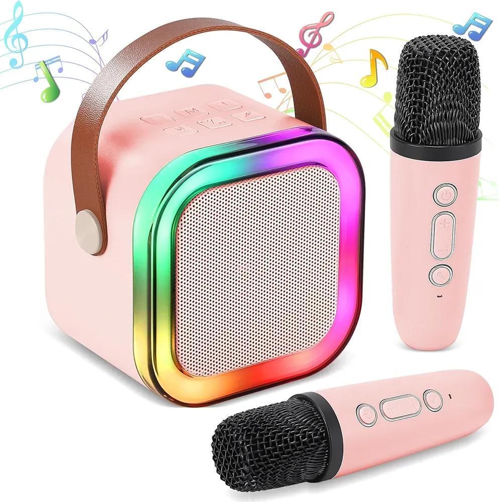 Portable LED Wireless Speaker Pink ABS