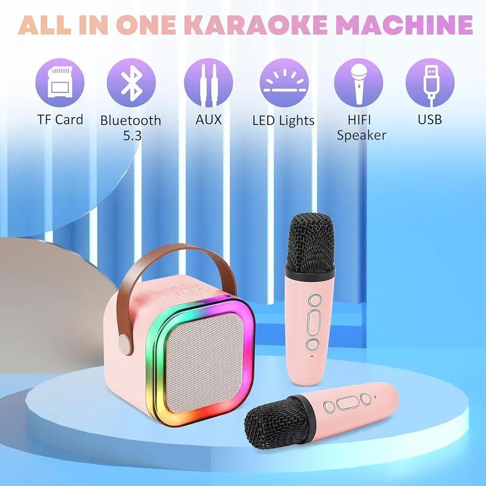 Portable LED Wireless Speaker Pink ABS