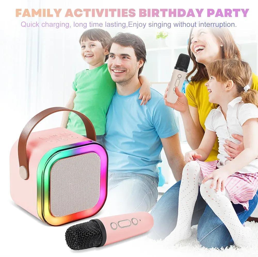 Portable LED Wireless Speaker Pink ABS