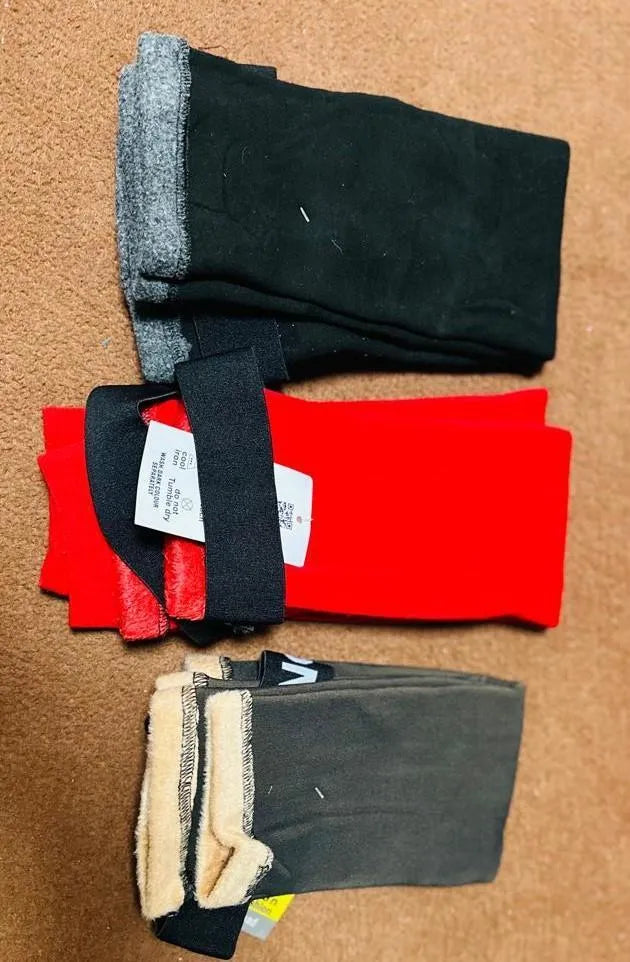 Wool Knee Warmers with Fitting Belt, 2 Pcs