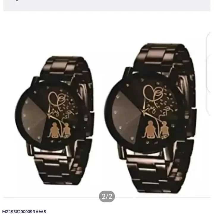 Unisex Black Romantic Dial Quartz Watches for Couples