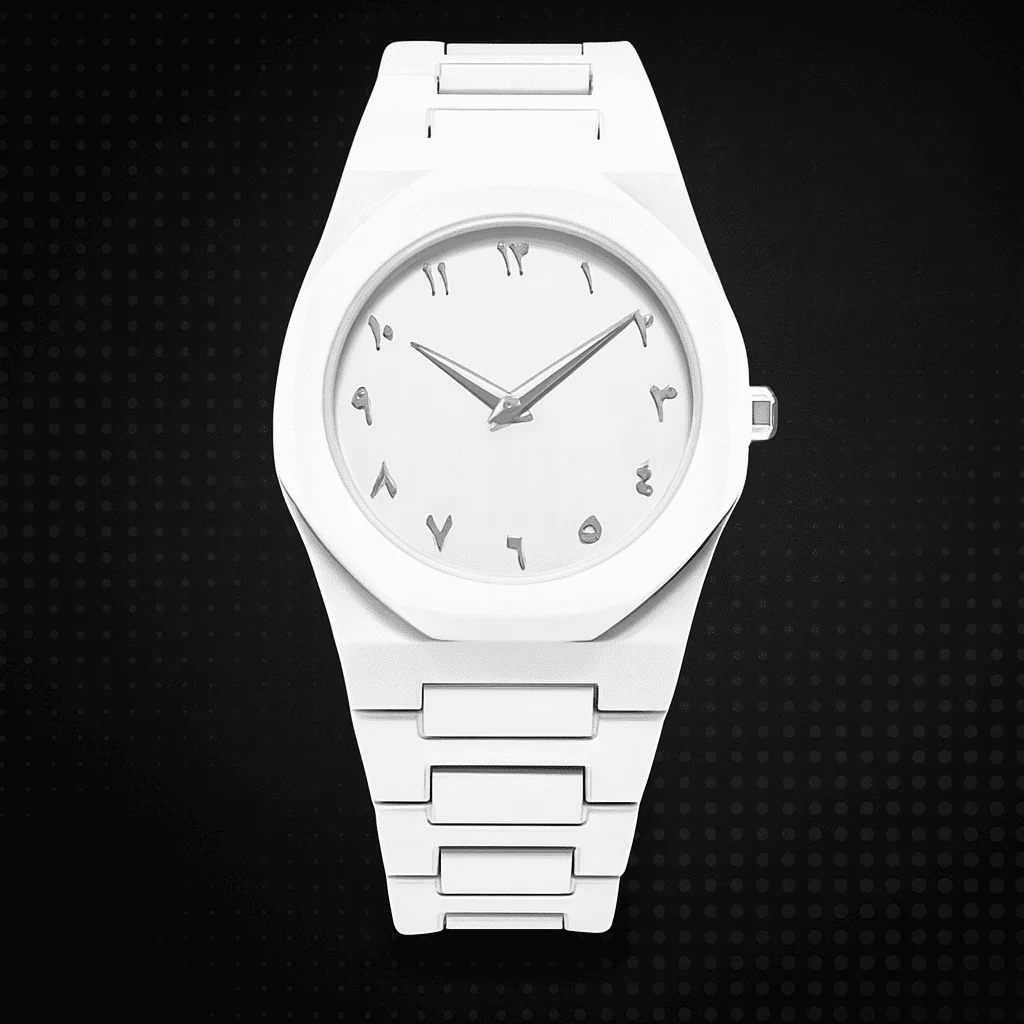 Minimalist White Analog Watch – Stylish Lightweight Fashion Wristwatch for Men & Women