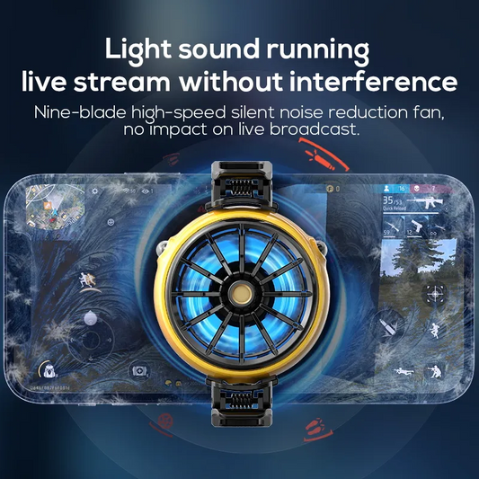 Portable Mobile Phone Gaming Cooler Fan – Fast Cooling Radiator for PUBG, Free Fire & Mobile Gaming