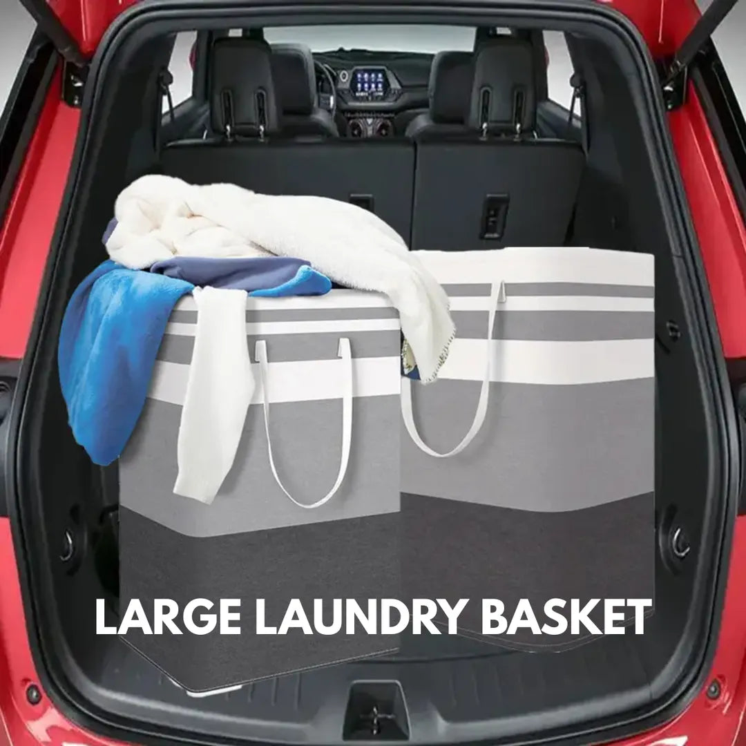 Ultra Large Cloth Laundry Basket 72L Capacity Multicolor