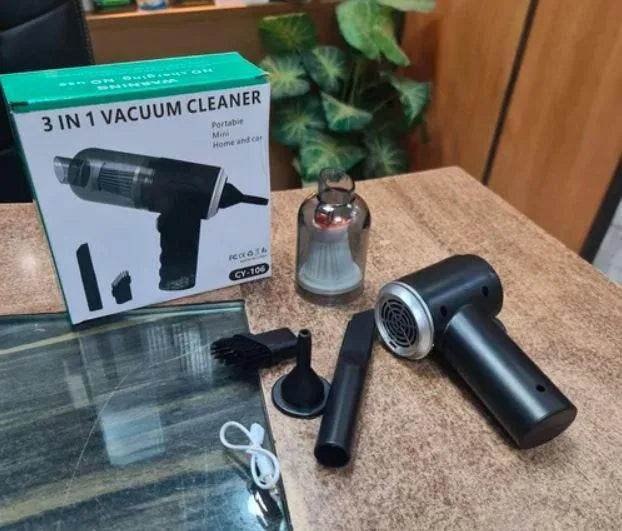 Portable 3-in-1 Vacuum Cleaner Black ABS