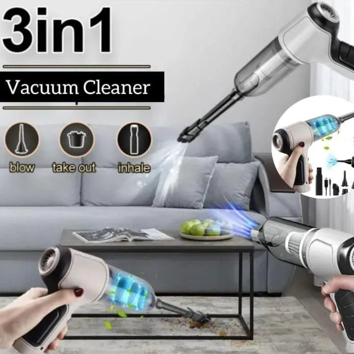 Portable 3-in-1 Vacuum Cleaner Black ABS