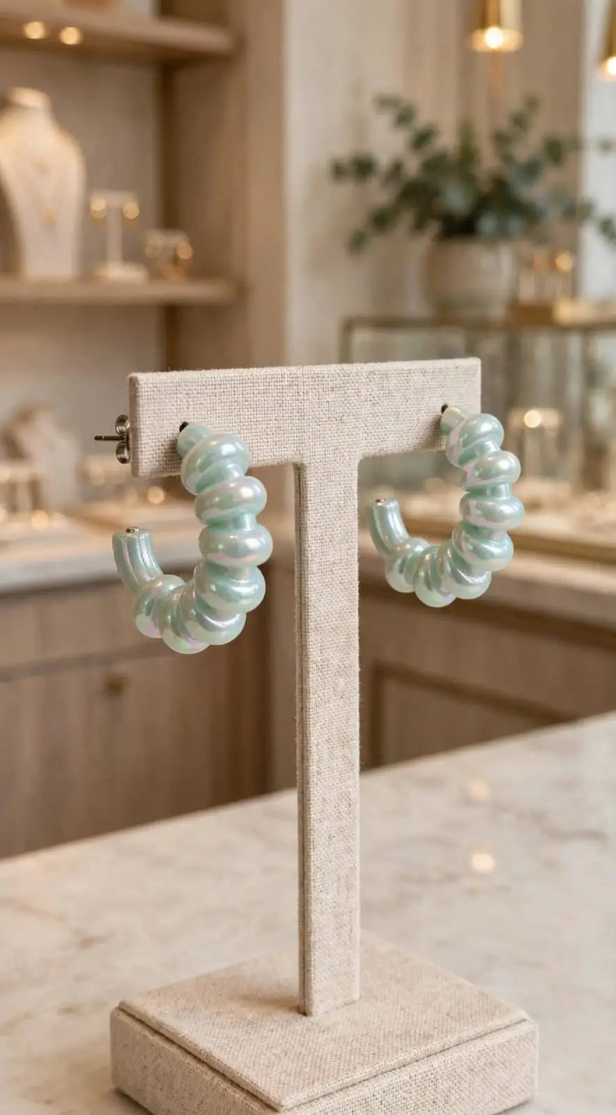 Fancy Aluminium Plated Crystal Earrings