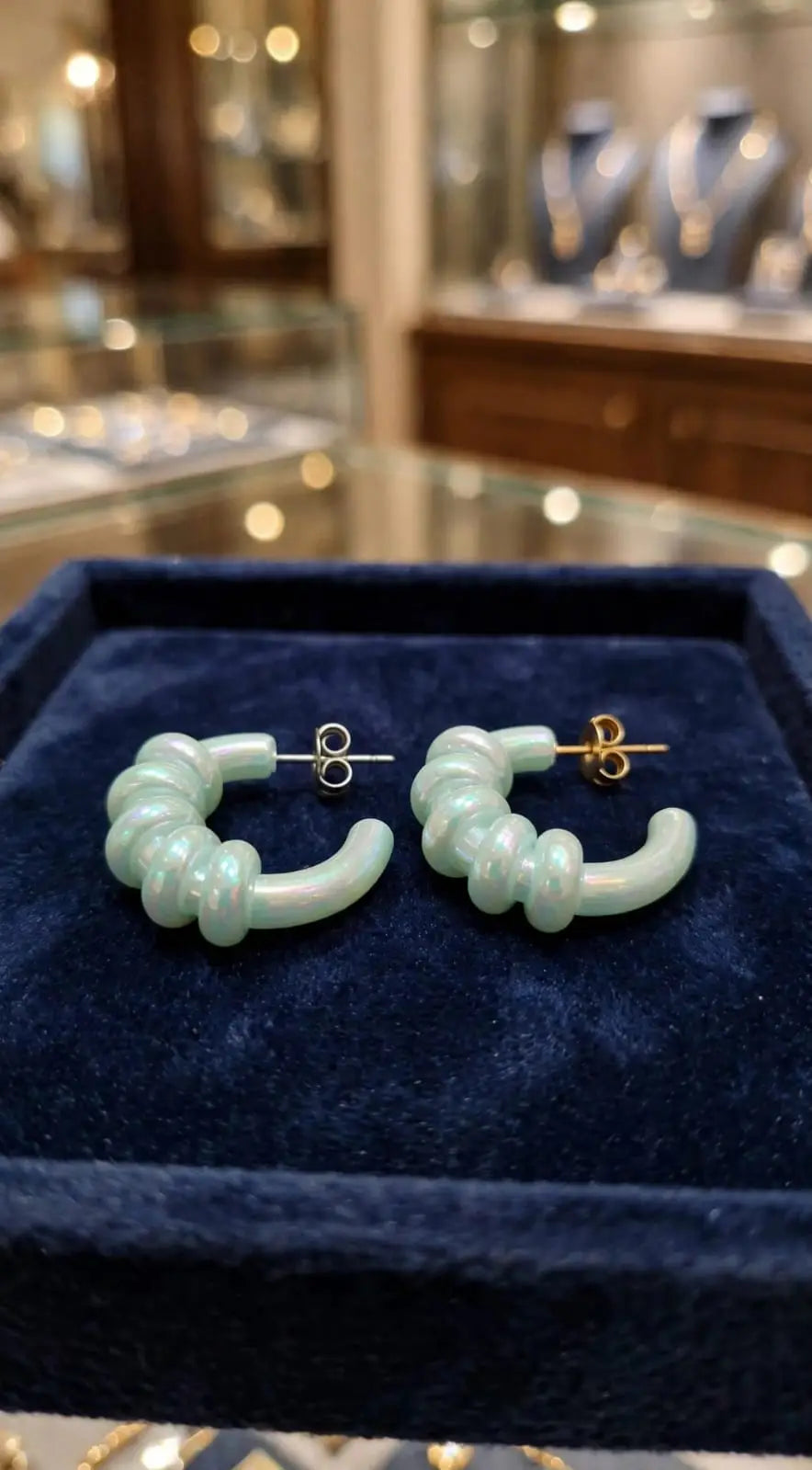 Fancy Aluminium Plated Crystal Earrings