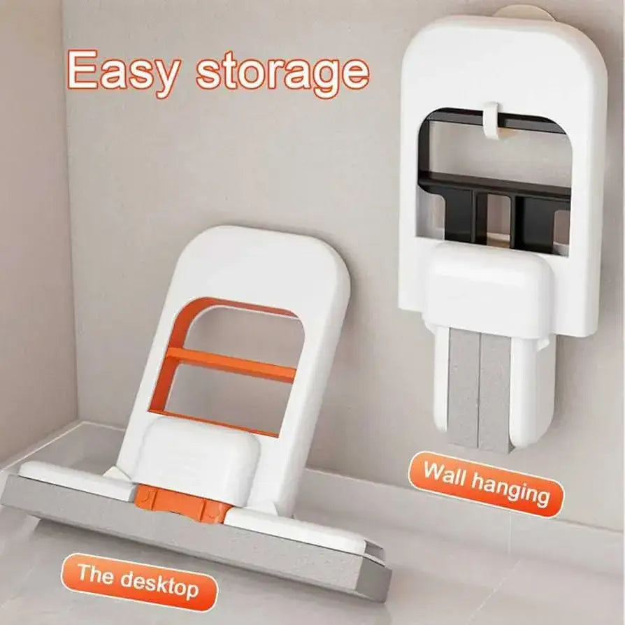 Mini Foldable Desktop Mop, Mini Mop for Small Spaces, for Bathroom and Kitchen, Compact Cleaning Tool with Self-Squeeze Design, Reusable Small Mops for Efficient Cleaning