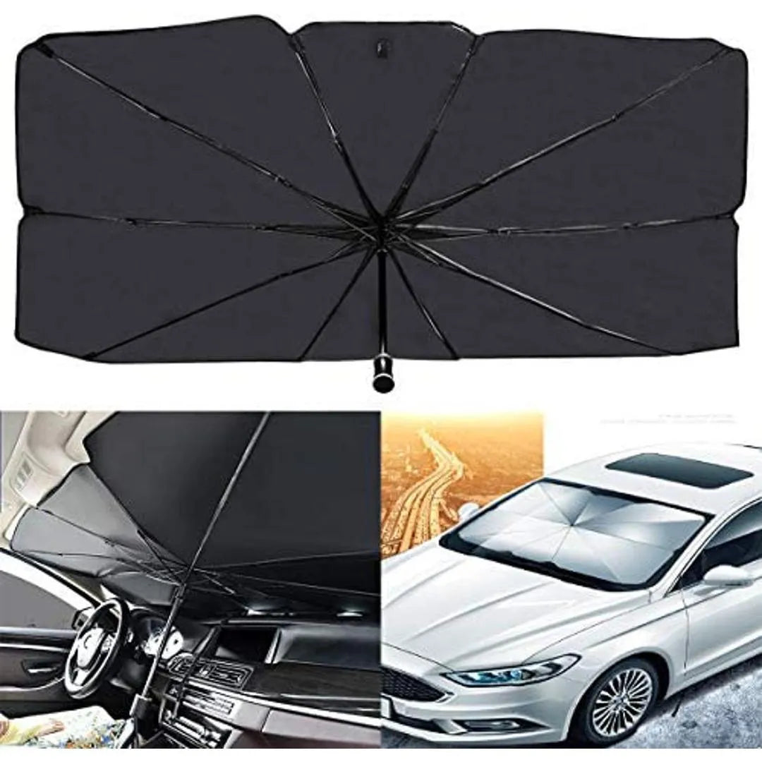 Car Windshield Umbrella Black Durable Weather Resistant
