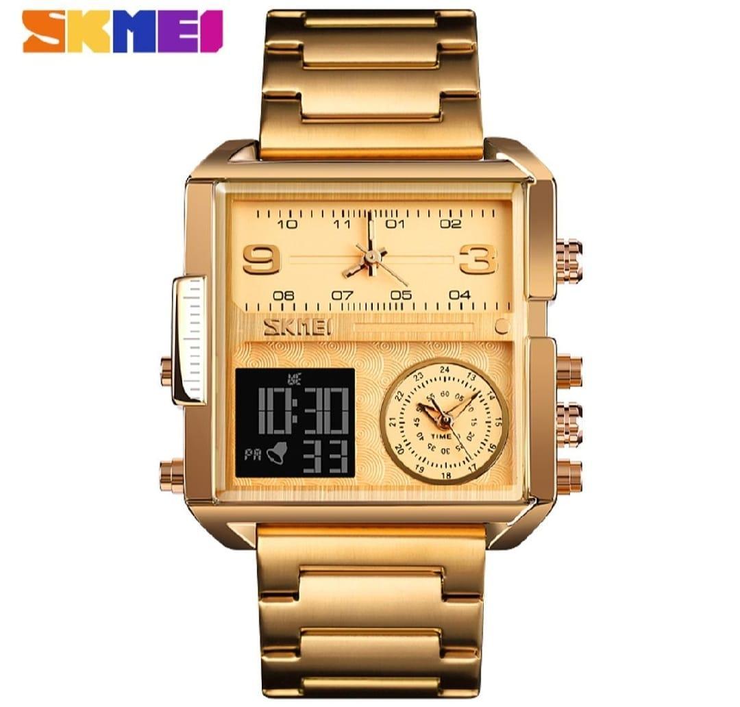 30m Waterproof Square Watch with Digital Display