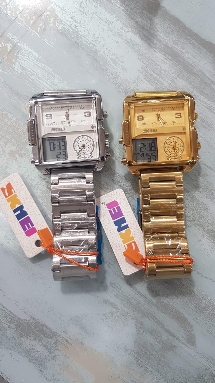 30m Waterproof Square Watch with Digital Display