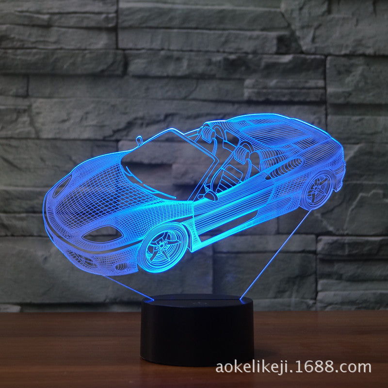 3D Sports Car Nightlight with Touch Control