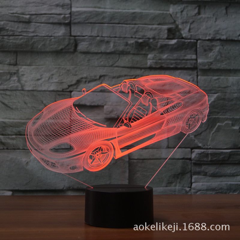 3D Sports Car Nightlight with Touch Control