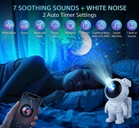 🚀 AstroGlow™ Astronaut Galaxy Projector