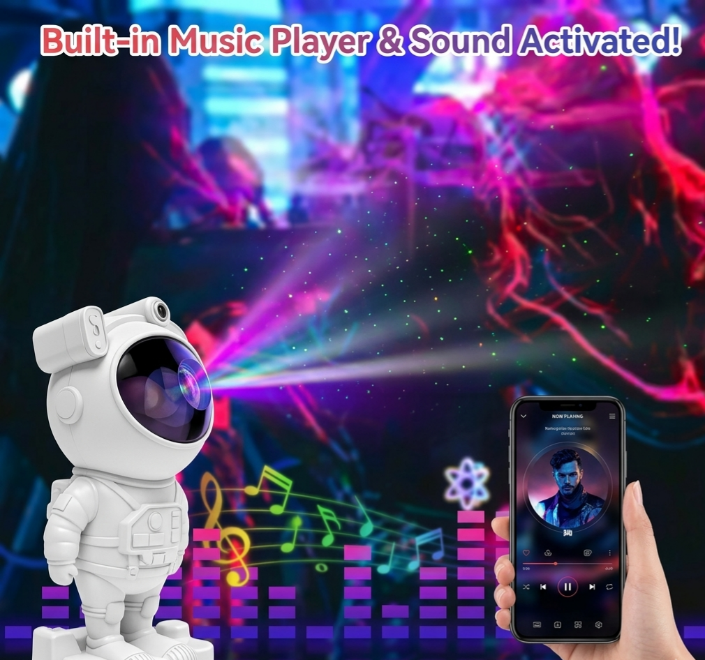 🚀 AstroGlow™ Astronaut Galaxy Projector