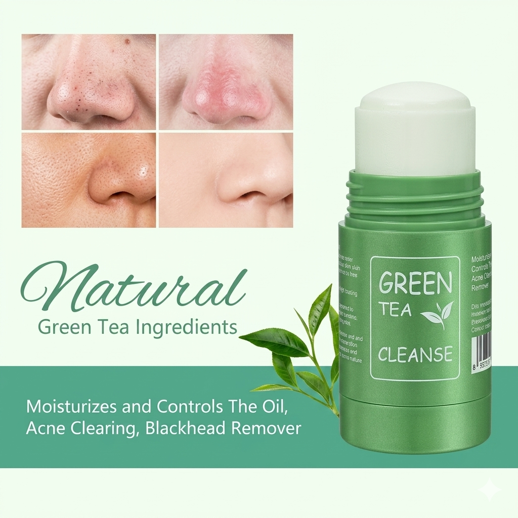 Green Tea Cleansing Blackhead Oil Control Acne Smear Mask