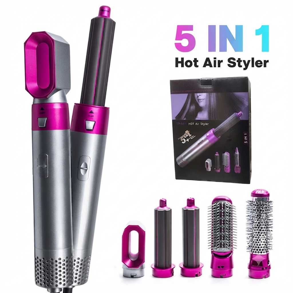 Professional 5-in-1 Hair Styler | Dry, Curl, Straighten & Volumize