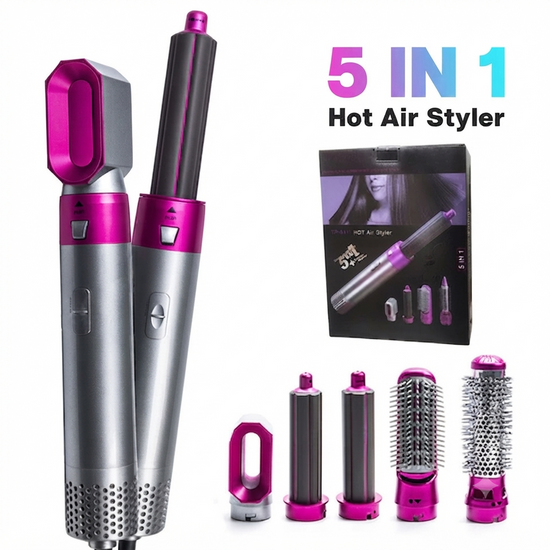 Professional 5-in-1 Hair Styler | Dry, Curl, Straighten & Volumize