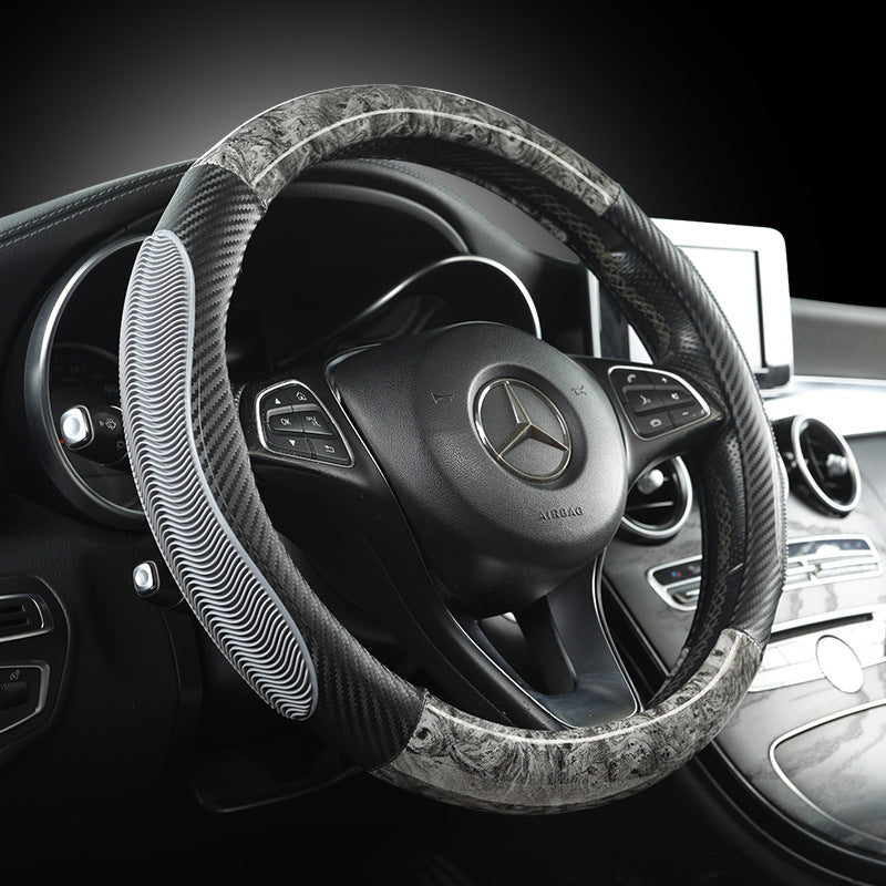Wood Grain Steering Wheel Cover Breathable Non-Slip Durable