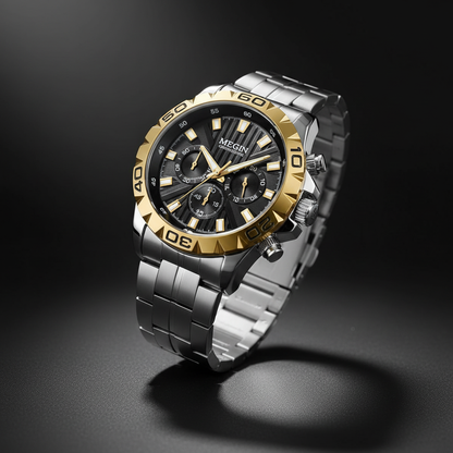 Luxury Men's Stainless Steel Analog Watch – Elegant Fashion Wrist Watch for Men