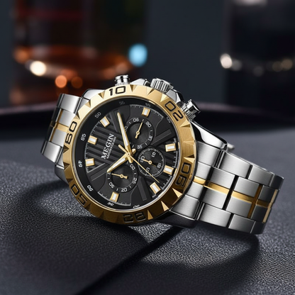 Luxury Men's Stainless Steel Analog Watch – Elegant Fashion Wrist Watch for Men